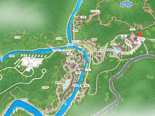 张沟镇结合景区手绘地图智慧导览和720全景技术，可以让景区更加“动”起来，为游客提供更加身临其境的导览体验。